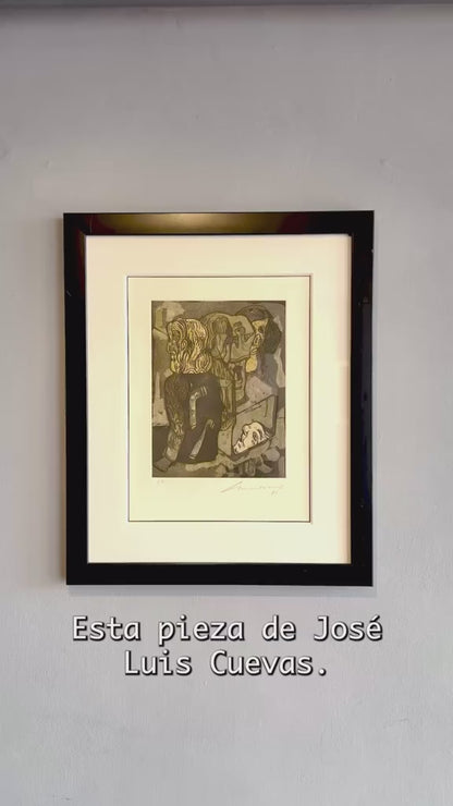 José Luis Cuevas – ST Personajes 1998 / Grabado sobre papel – 40 x 50 cm – C.E.